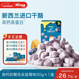 禾泱泱奶酪花朵蓝莓味20g 新西兰进口干酪高钙高蛋白宝宝零食