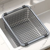 玖都龙厨房水槽置物架洗菜盆沥水篮碗架水池洗碗碟筷滤水收纳架2025新款 39灰色纳米加密款