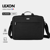 乐上（LEXON）电脑包手提单肩包男士商务苹果笔记本包14英寸简约出差公文包蓝黑