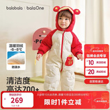 巴拉巴拉婴儿连体衣羽绒服宝宝男童女童2025新款冬装外出哈衣爬服造型拜年