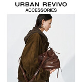 UR2025秋季新款女士简约通勤袢带斜挎包UAYB50011 红棕