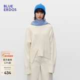 BLUE ERDOS红色围巾礼遇季【100%山羊绒】保暖时尚纯色羊绒围巾 月蓝灰 180cmX30cm