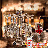 青苹果水晶玻璃红酒杯210ml*6只 复古轻奢高脚杯香槟杯葡萄酒杯洋酒杯