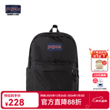 JANSPORT杰斯伯书包轻便双肩包男女旅行包简约背包电脑包学生校园 85VI008黑色-侧边袋/20L