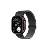 Apple/苹果 Watch Ultra 3 智能手表蜂窝款49毫米黑色钛金属表壳黑色钛金属米兰尼斯表带S MF1P4CH/B