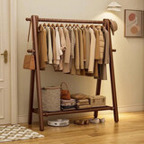 沐含玥实木衣架落地衣帽架卧室挂衣架可折叠挂衣服落地架挂衣服收纳架子