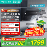 华帝（VATTI）油烟机【焕新优选】国家补贴侧吸式抽吸油烟机灶具套装直流变频25立方大吸力一级能效自清洁i11269 单烟机｜超薄齐平橱柜