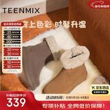 天美意雪地靴秋冬通勤穿搭加绒短靴厚底休闲显瘦百搭靴子保暖女靴