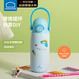 乐扣乐扣（LOCK&LOCK）儿童保温杯水杯直饮学生带提环便携水壶316L不锈钢蓝色360ML