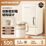 北欧沃朗豆浆机小型破壁机柔音破壁箱消音破壁机低分贝家用加热全自动降噪预约榨汁机搅拌机辅食机  M1（典雅白）