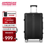 美旅新秀丽旗下铝框行李箱拉杆箱旅行万向轮密码箱子时尚出差男女TY1 哑光黑色|铝框 20英寸 |3.78kg|有侧提手