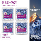 佳沃（JOYVIO） 蓝莓 大果18mm+ 4盒装 125g/盒 新鲜水果礼盒