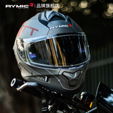 睿觅（RYMIC）摩托车头盔全盔3C认证专业机车骑行头盔四季男女977红黑灰L