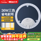 洛林(ROLin）led吸顶灯改造灯板卧室灯客厅灯替换灯盘灯芯36w三色调光