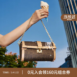 菲安妮（FION）波士顿包锁扣女士包包斜挎包时尚单肩包生日礼物