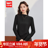 IEF/爱依服针织衫打底衣女2025秋季新款韩版时尚百搭基础款长袖上衣 黑 S