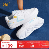 361°运动女鞋秋冬季情侣复古厚底增高小白休闲板鞋子女682116601F-2