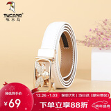 啄木鸟（TUCANO）皮带女牛皮时尚百搭韩版牛皮女士腰带自动扣实用生日新年元旦礼物