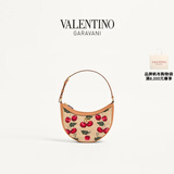 华伦天奴VALENTINO[礼物]女士 VLOGO SIGNATURE 樱桃手袋单肩包 自然色/红色 均码
