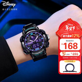 迪士尼（Disney）手表男学生潮流运动防水青少年初高中生多功能双显电子表炫酷黑紫