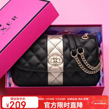 金狐狸（FOXER）牛皮女士包包女包大容量手提单肩包斜挎包跨年元旦礼物送女生女友