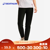 迪卡侬（DECATHLON）抓绒裤户外秋冬男女保暖裤内胆绒裤运动加绒秋裤直筒裤裤子 女款-黑色New L