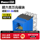 泛达 泛达超五5类超六6a类NK模块非屏蔽RJ45网线模块86型单口双口网络面板千兆万兆 超六类万兆模块-蓝色
