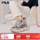 斐乐斐乐女鞋老爹鞋火星鞋潮流复古轻便厚底运动鞋女 烟灰/鸽子灰-FD 38