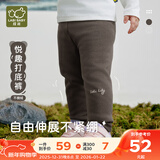 拉比儿童打底裤女童不倒绒保暖长裤宝宝百搭裤子秋冬婴儿衣服 深灰色 100 cm