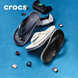 卡骆驰（CROCS）贝雅卡骆班人字拖鞋|205393 黑色/白色-066 39(240mm) 