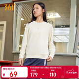 361°卫衣女士秋冬季运动休闲舒适宽松圆领长袖套头上衣662334801D-1