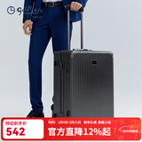 金利来行李箱大容量托运密码箱轻音出差男女旅行拉杆箱新年礼物送男士 黑色【TSA密码锁】 24英寸 （需托运 适合6-10天短途）