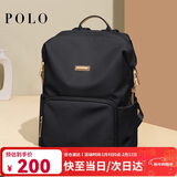 POLO双肩包女士多隔层收纳14英寸电脑包轻便防泼水通勤女包送女友