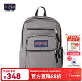 JANSPORT杰斯伯双肩包男旅行轻便背包书包女高中笔记本大学生包电脑包 47JK7H6 雾灰-隔层/侧袋
