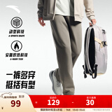 安踏（ANTA）男裤休闲运动裤卫裤男秋冬季加绒加厚保暖跑步休闲裤男士长裤子 【加绒字母logo款-平口】青铜色7304N-2 L /175