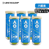 邓禄普（DUNLOP）网球 澳网网球AO比赛用球罐装初学进阶专业训练高弹耐打练习网球 澳网6筒胶罐 601601
