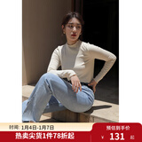 独束大码女装【发热防静电】百搭打底衫女显瘦秋冬新款胖mm针织衫 暖杏色 2XL