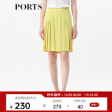 PORTS宝姿女装 秋冬新品中长款半身裙YLS8S034MWB002 芥黄 XS (2)