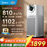美的（Midea）森林家空气净化器深度分解除甲醛除菌除雾霾异味吸烟宠物净化器过敏源新风机 静音家用大空间 【星澈空气舱】T1000 Lite