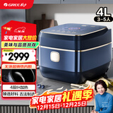 大松格力【董姐同款】铸铁电饭煲真0涂层电饭锅4-5-6人 黑金赤焰釜铁锅家用压力电饭煲4L IH加热 4015C