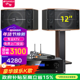 山水（SANSUI） FK-101家庭ktv音响 K歌套装 卡拉ok 大功率功放 家用卡包音箱 家庭影院 点歌机唱K设备12吋  FK121五喇叭+功放+U段麦