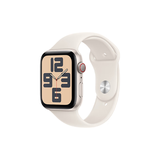 Apple/苹果 Watch SE 智能手表GPS+蜂窝款44毫米星光色铝金属表壳星光色运动型表带S/M MXJ13CH/B