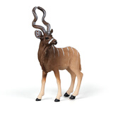 MECHILE仿真动物模型玩具套装野生动物园认知老虎长颈鹿大象犀牛斑马鳄鱼 实心旋角羚