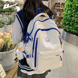 回力书包学生女新款初中生高中生大容量背包简约双肩包宽肩带书包轻便