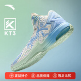 安踏KT3 Team篮球鞋男汤普森秋冬季中帮透气防滑减震学生实战运动鞋子 【KT3 TEAM】纸莎白/淡粉蓝-1 【新配色】 43 (270mm)