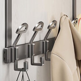 八海鸟门后挂钩衣服挂架卧室挂衣架壁挂墙上免打孔浴室置物收纳