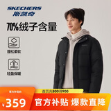 斯凯奇（Skechers）男女同款蓬松户外鸭绒防污防油防沾水冬季保暖立领羽绒服L424U296