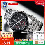 卡西欧（CASIO）男士手表EDIFICE石英腕表防水三眼表盘学生手表男送男友开学礼物 EFV-540D-1A基础款+百米防水