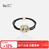 She's茜子栀子花朵撞色滴油橡皮筋发绳小清新发圈头绳新年礼物送女友