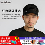 HALO HEADBAND美国HALO空顶帽跑步帽专业马拉松导汗排汗户外吸汗遮阳运动防晒帽 黑色-后粘可调【防紫外线50+】